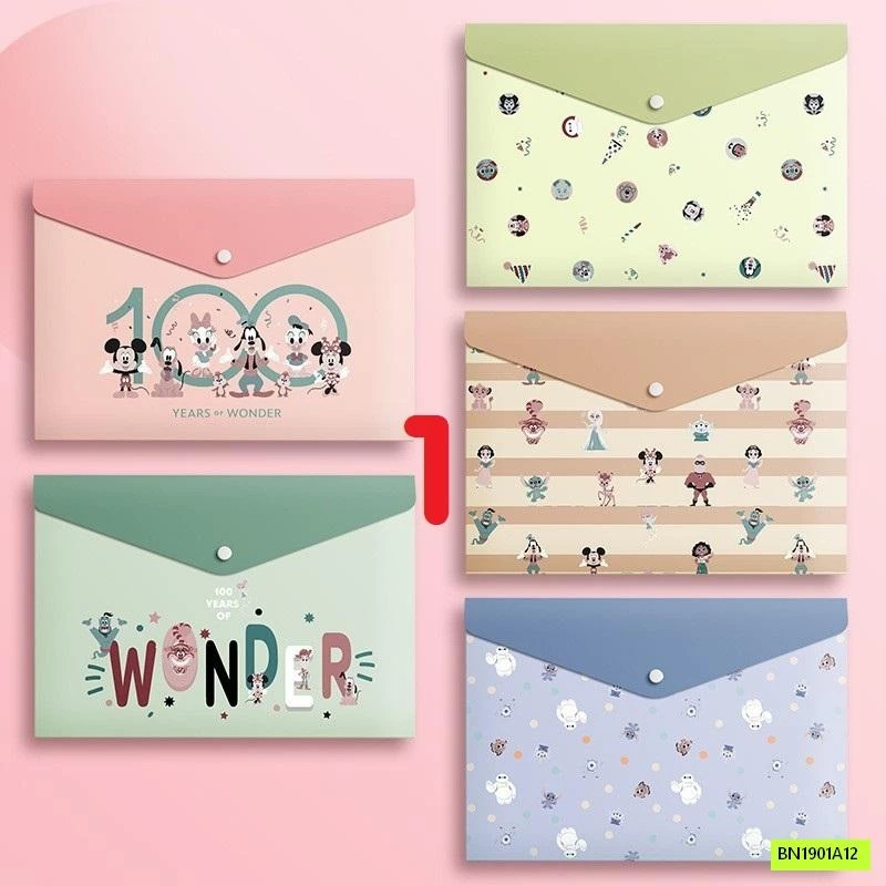 SÉT 5 TÚI ĐỰNG TÀI LIỆU HOẠT HÌNH