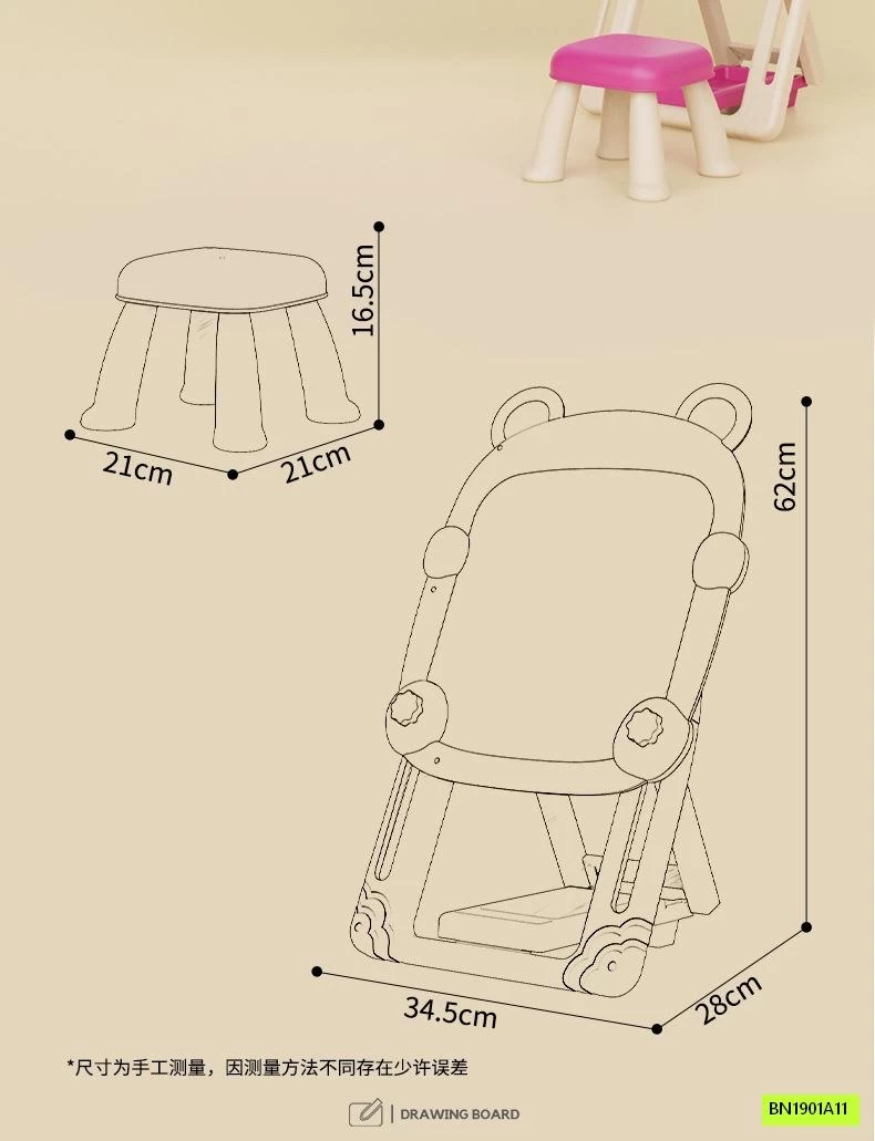 BẢNG VẼ 2 MẶT KÈM GHẾ CHO BÉ