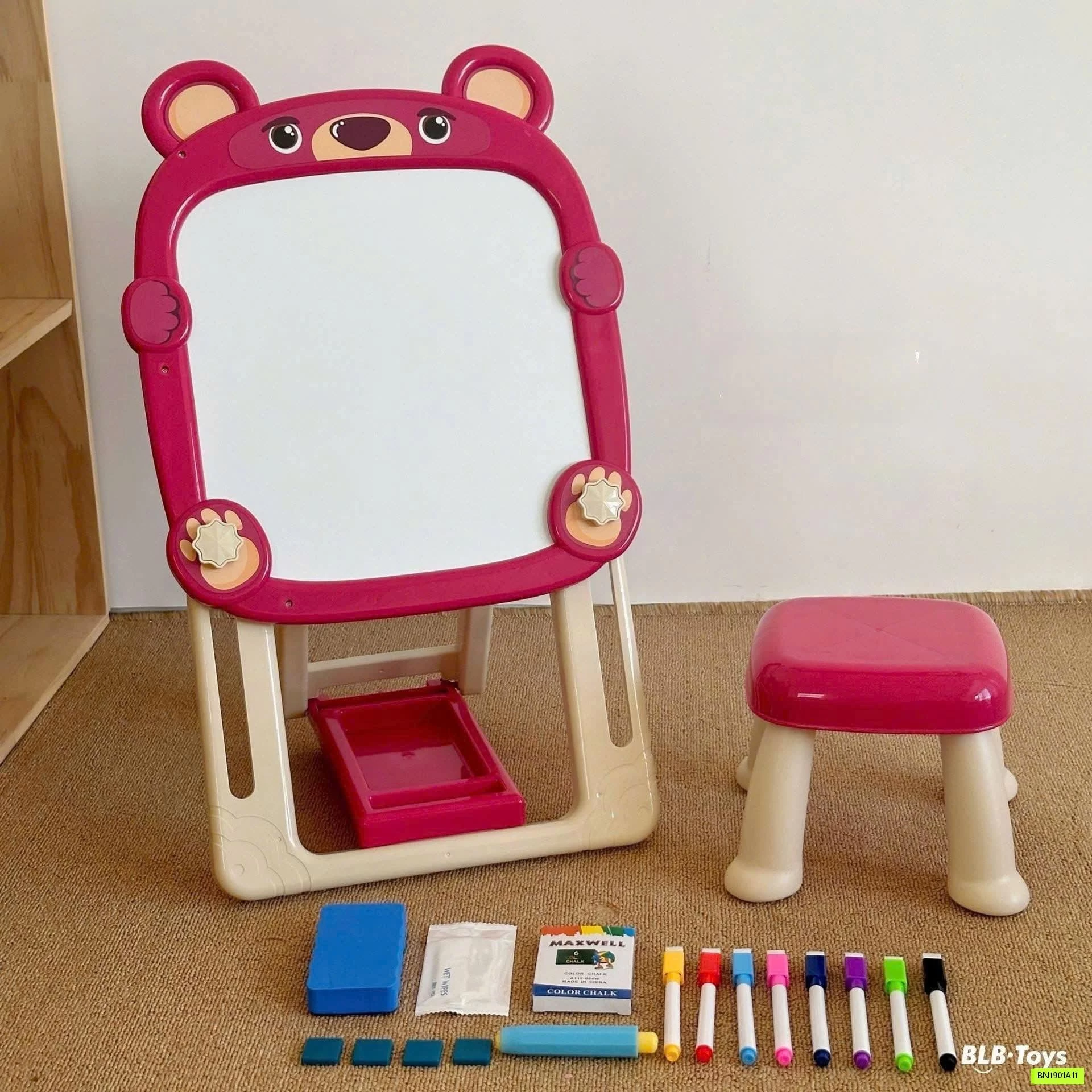 BẢNG VẼ 2 MẶT KÈM GHẾ CHO BÉ