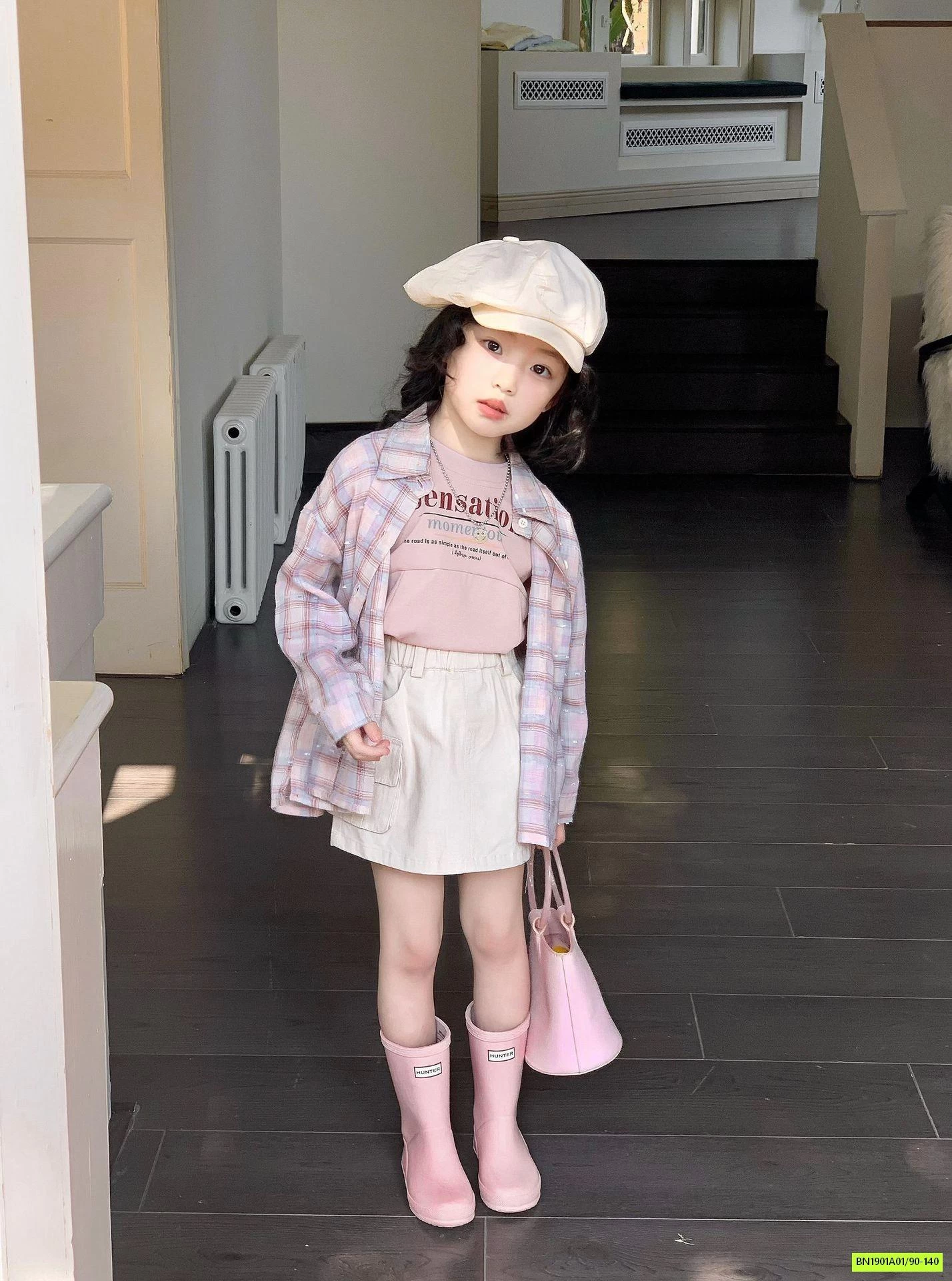 SÉT SƠ MI CARO HỒNG 3 CHI TIẾT