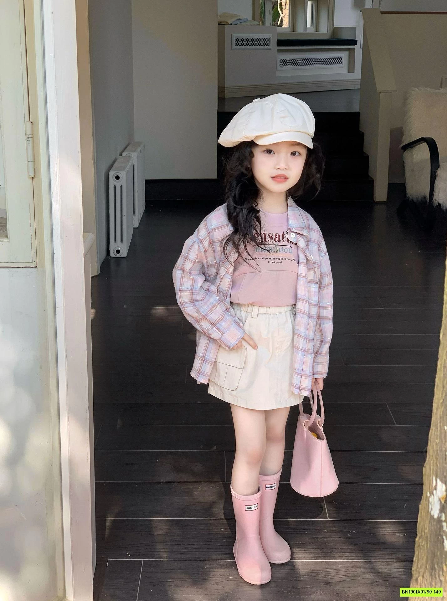 SÉT SƠ MI CARO HỒNG 3 CHI TIẾT