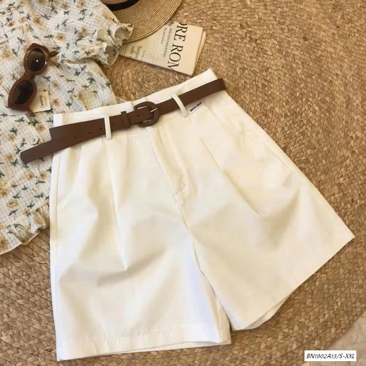 SHORT THÔ KÈM BELT