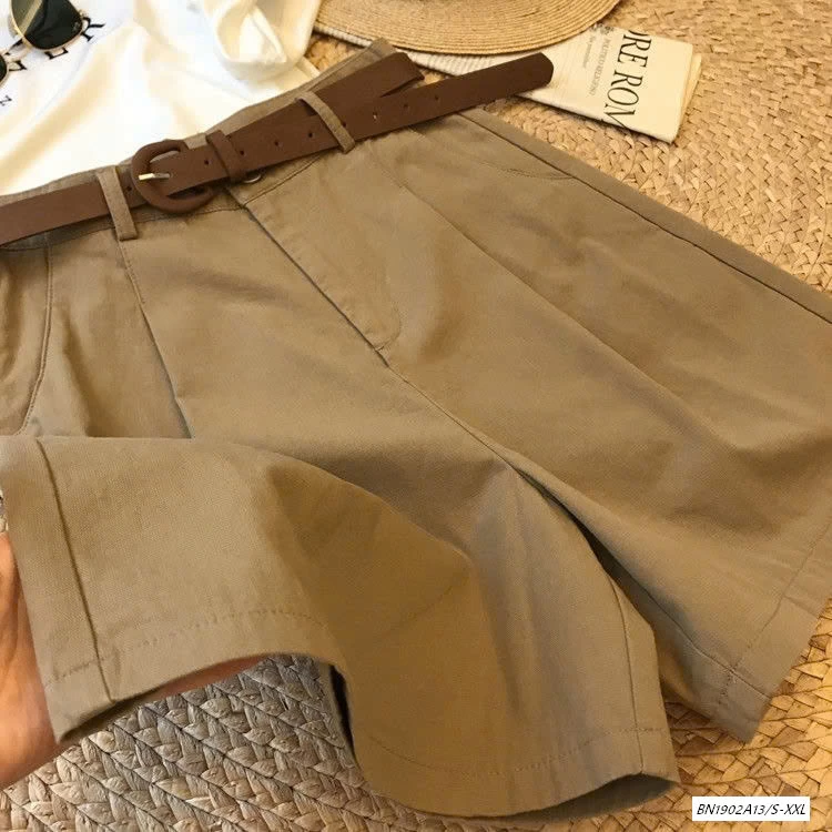 SHORT THÔ KÈM BELT