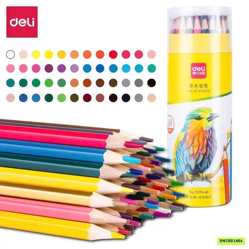 BÚT CHÌ MÀU DELI 48 MÀU