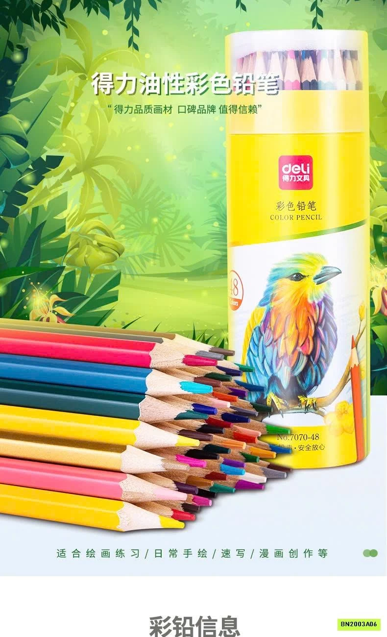 BÚT CHÌ MÀU DELI 48 MÀU