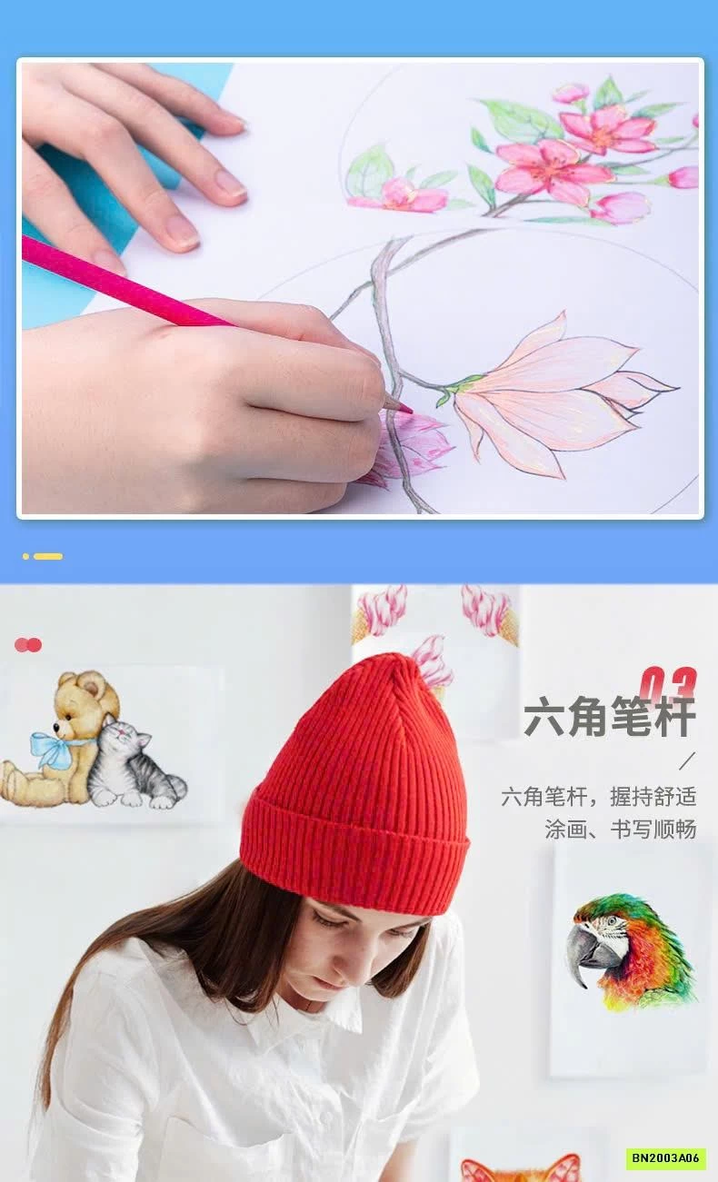 BÚT CHÌ MÀU DELI 48 MÀU