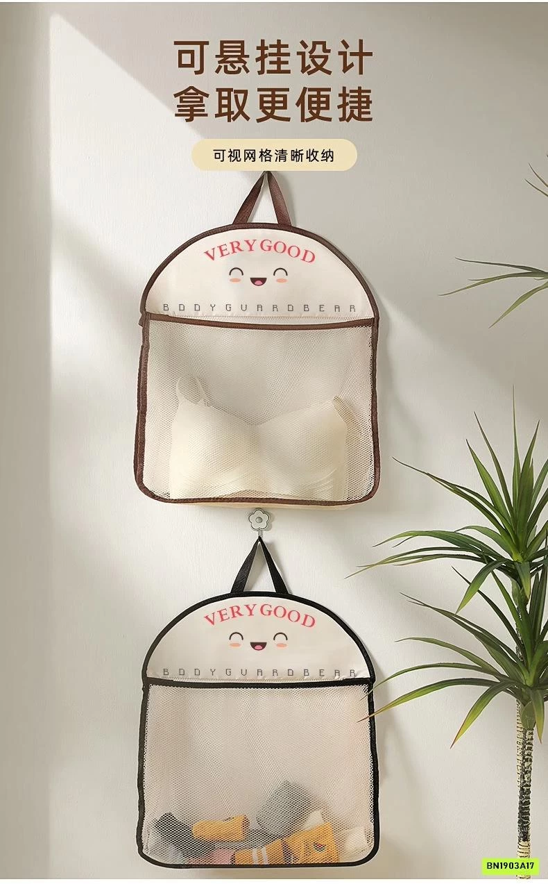 SÉT 3 TÚI LƯỚI ĐỰNG ĐỒ TREO TƯỜNG