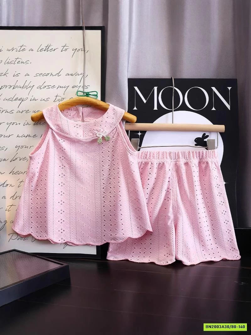 BỘ HÈ CỔ YẾM BÉ GÁI