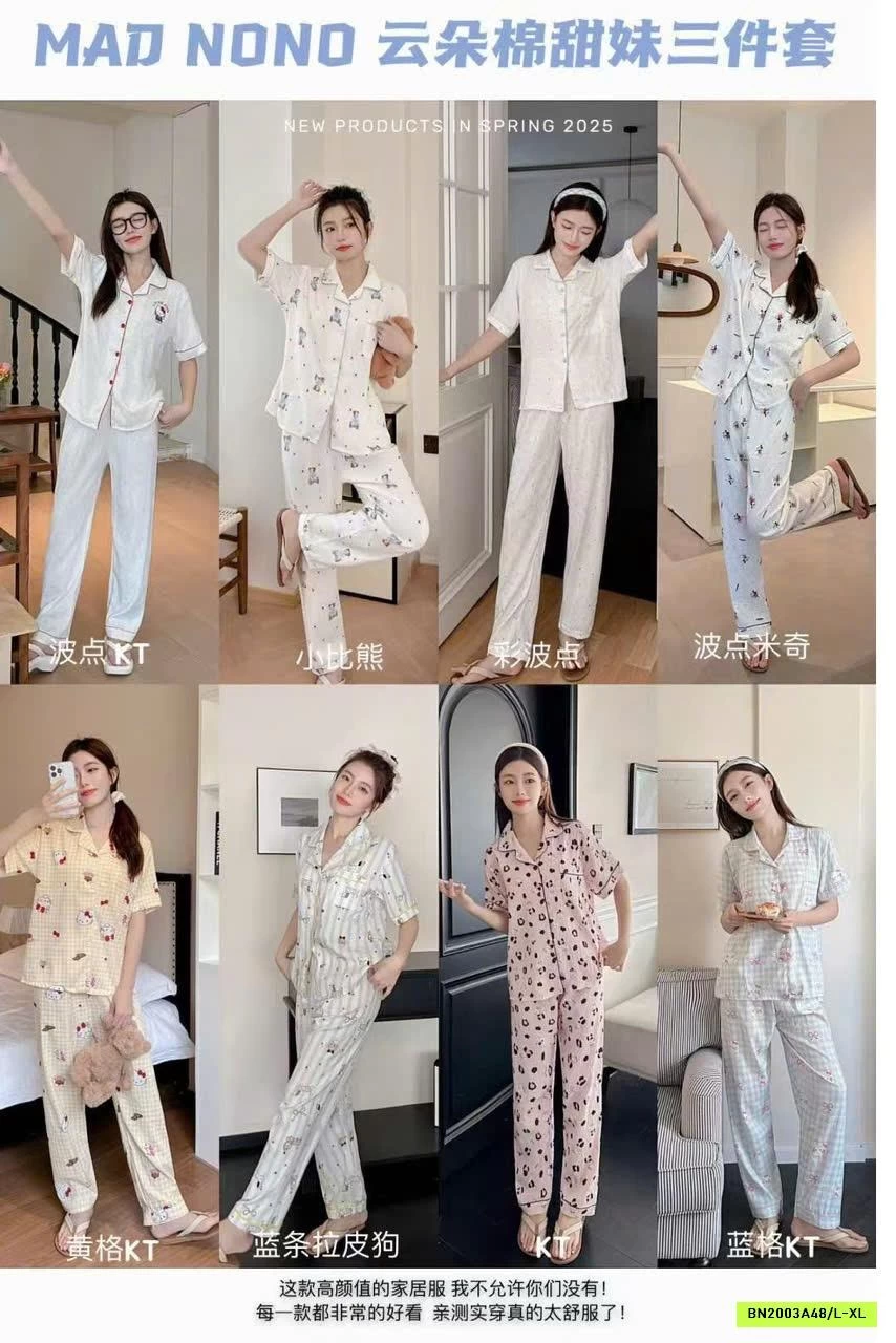 BỘ MẶC NHÀ 3 MÓN MADNONO