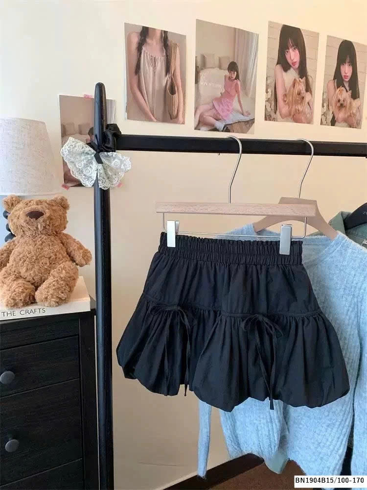 CHÂN VÁY BÉ ĐÍNH NƠ