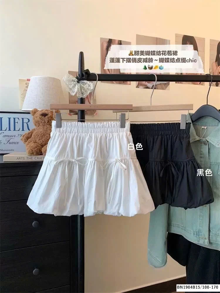 CHÂN VÁY BÉ ĐÍNH NƠ