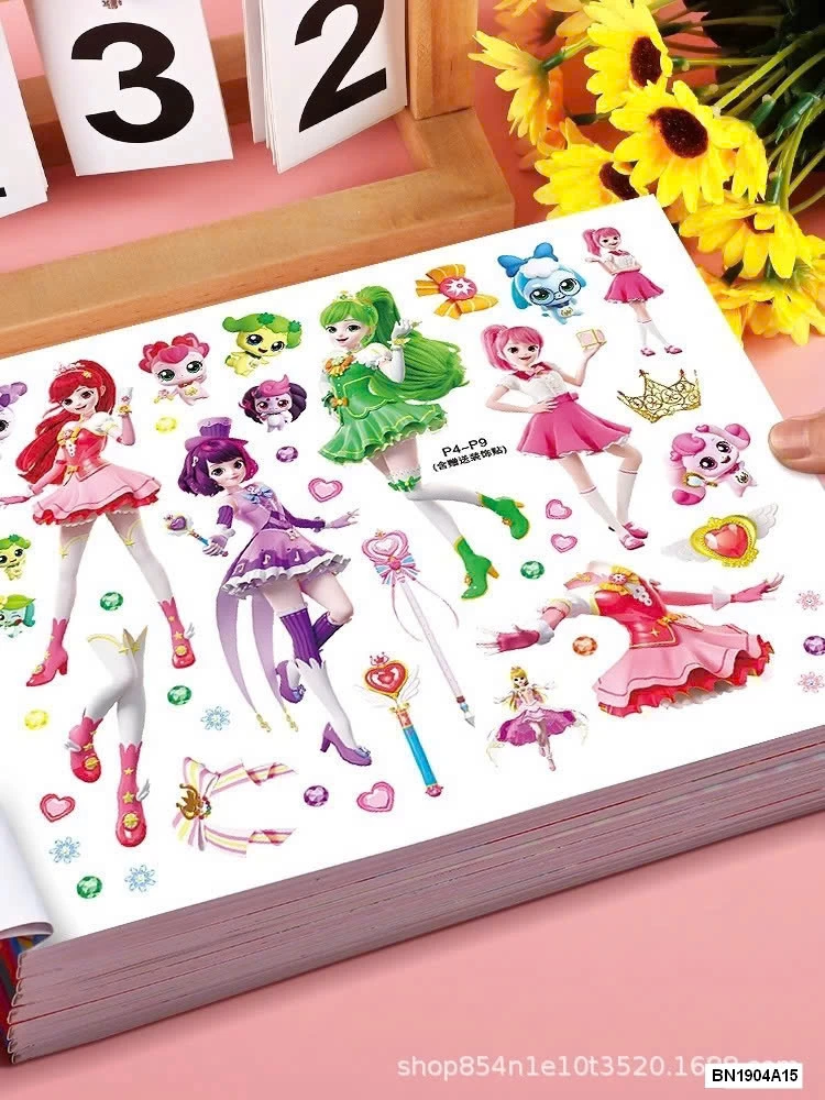 SET BỘ 6 QUYỂN STICKER BÓC DÁN CÔNG CHÚA