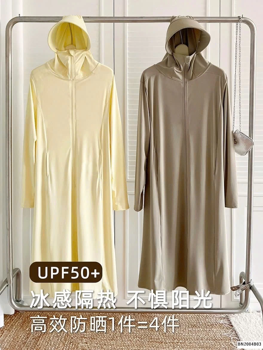 ÁO CHỐNG NẮNG DÁNG DÀI LỤA BĂNG UPF50