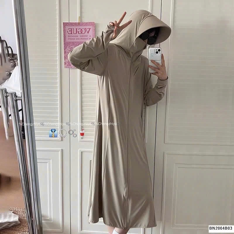 ÁO CHỐNG NẮNG DÁNG DÀI LỤA BĂNG UPF50