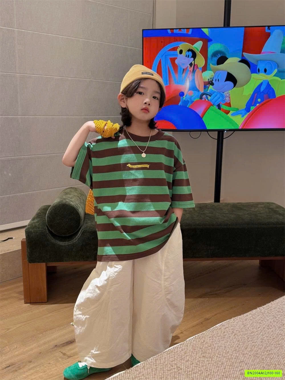 ÁO THUN KẺ PHỐI MÀU CHEESE