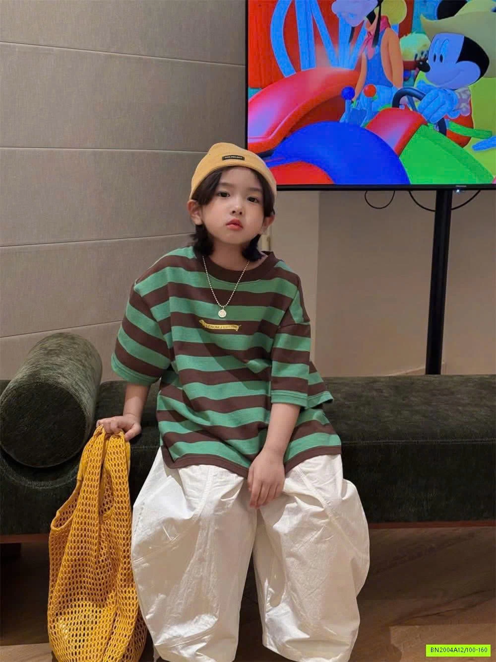 ÁO THUN KẺ PHỐI MÀU CHEESE