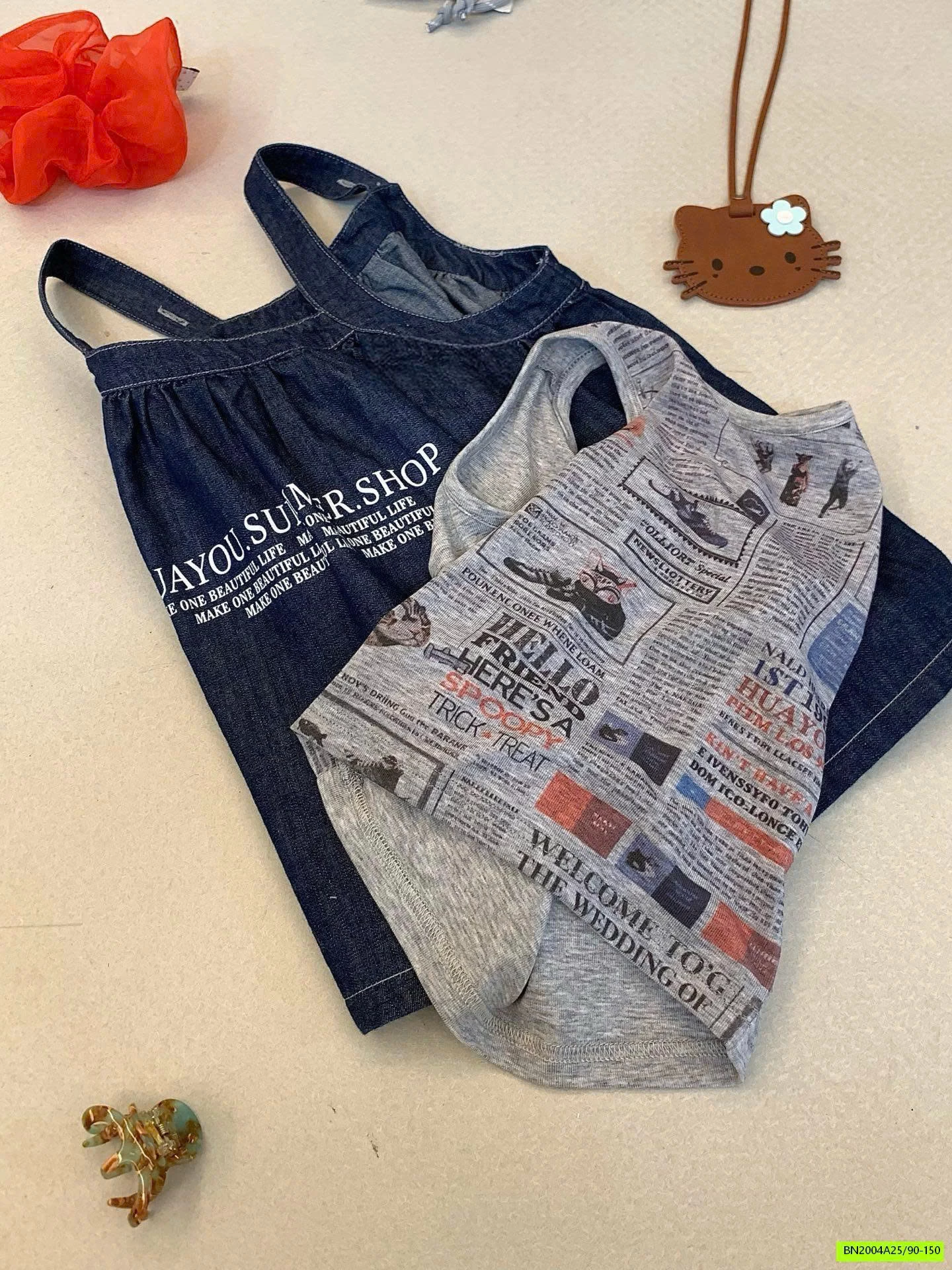 SÉT VÁY JEANS 2 CHI TIẾT