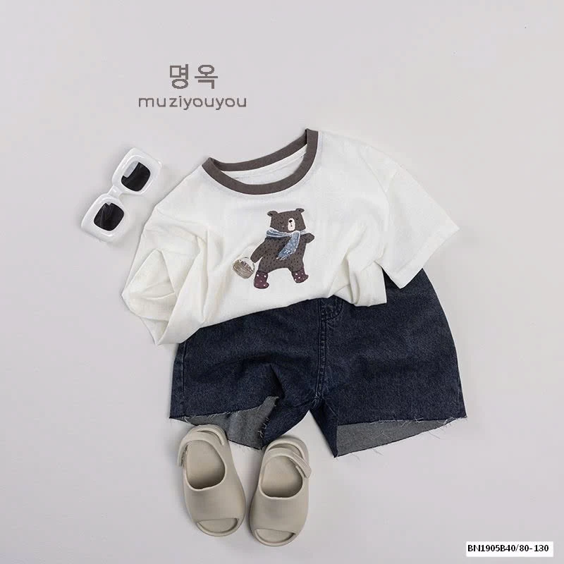 ÁO THUN IN HÌNH GẤU XUẤT HÀN