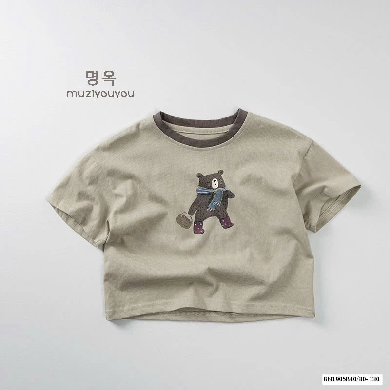 ÁO THUN IN HÌNH GẤU XUẤT HÀN