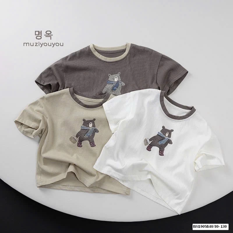 ÁO THUN IN HÌNH GẤU XUẤT HÀN