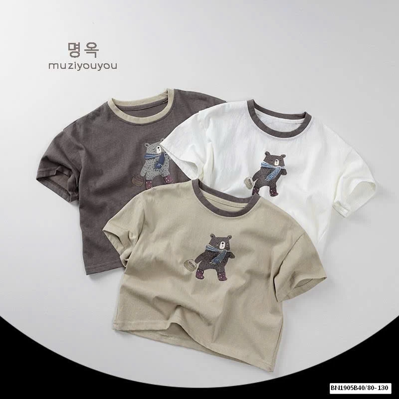 ÁO THUN IN HÌNH GẤU XUẤT HÀN