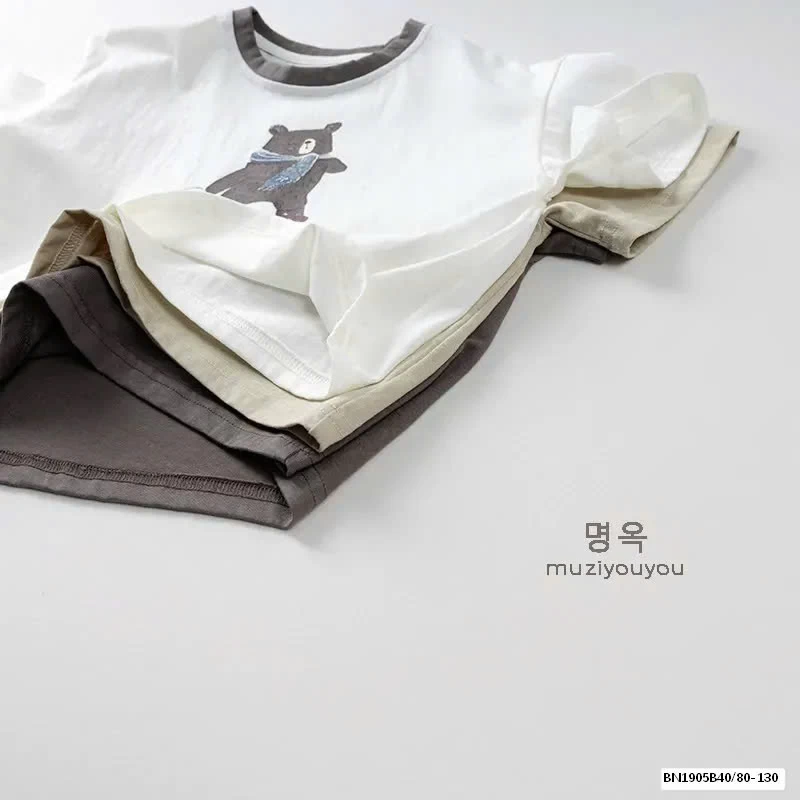 ÁO THUN IN HÌNH GẤU XUẤT HÀN