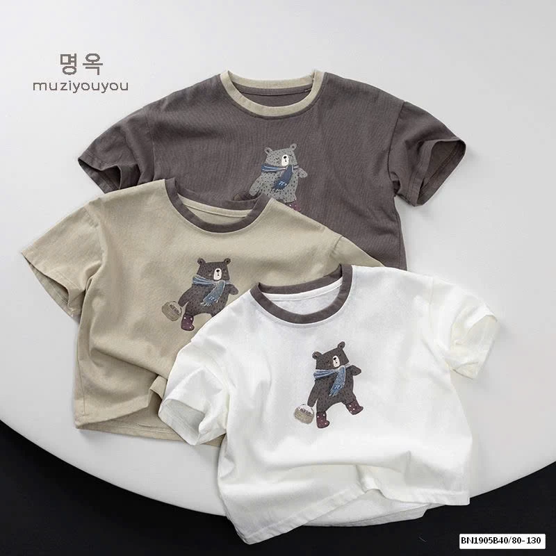 ÁO THUN IN HÌNH GẤU XUẤT HÀN