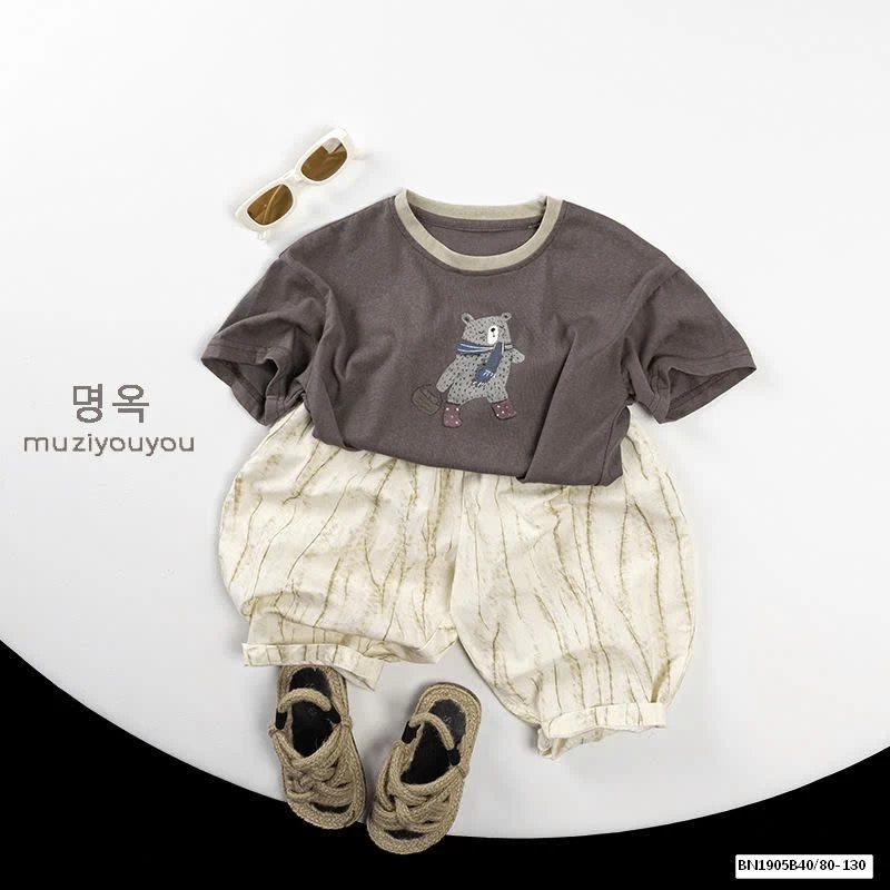 ÁO THUN IN HÌNH GẤU XUẤT HÀN