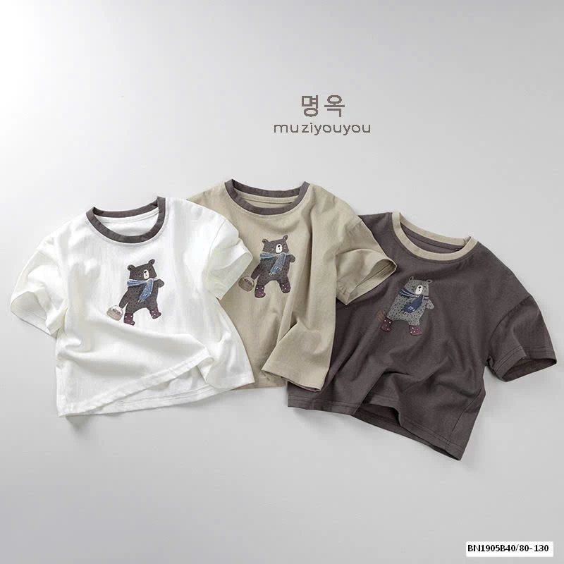 ÁO THUN IN HÌNH GẤU XUẤT HÀN