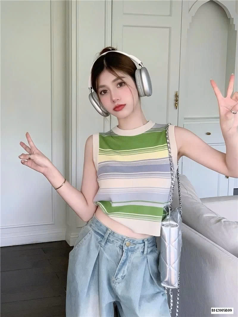 ÁO LEN 3 LỖ DỆT KIM CROPTOP