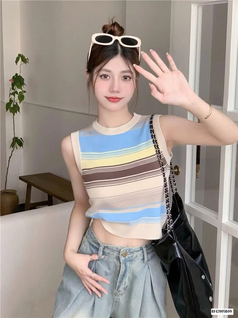 ÁO LEN 3 LỖ DỆT KIM CROPTOP