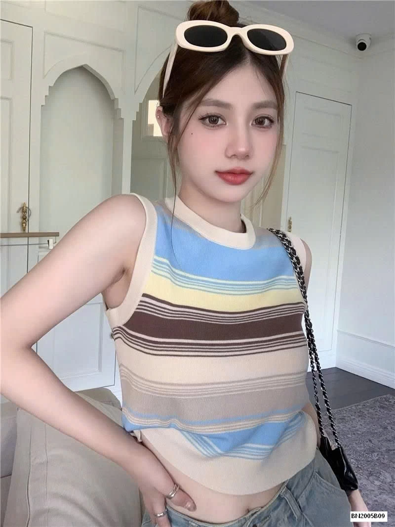 ÁO LEN 3 LỖ DỆT KIM CROPTOP