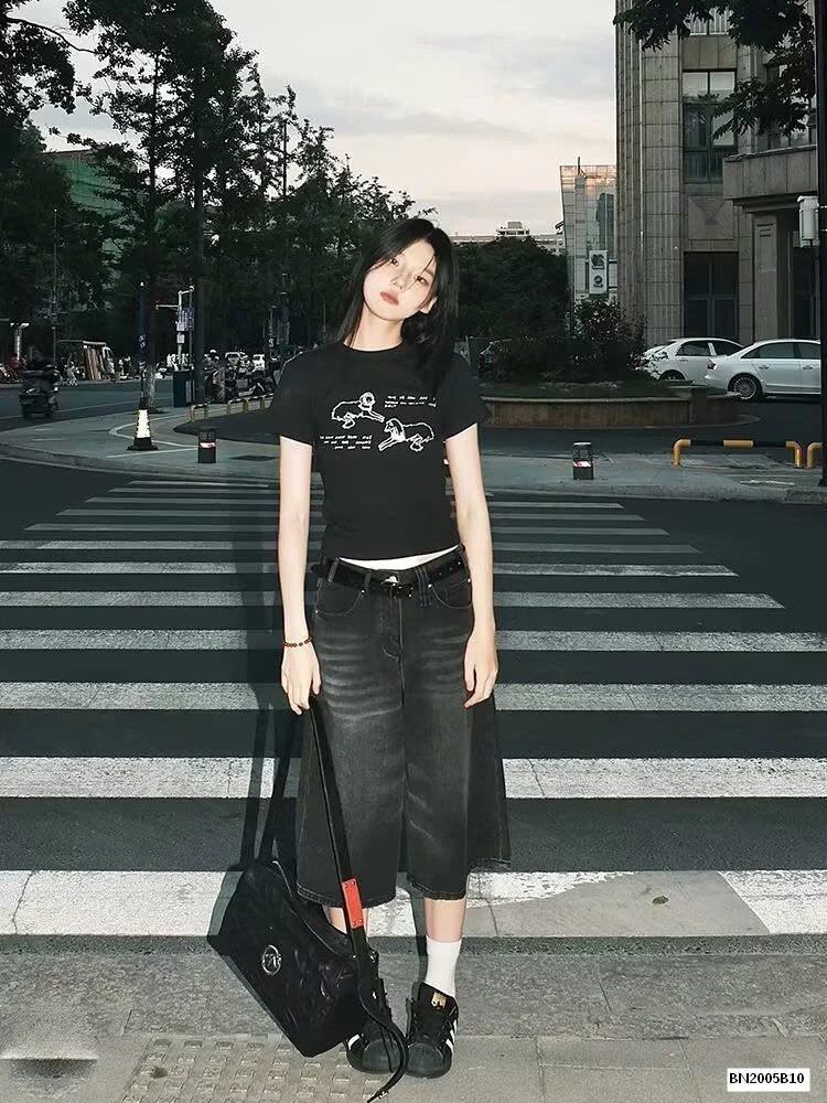 QUẦN JEAN LỬNG NỮ ĐEN