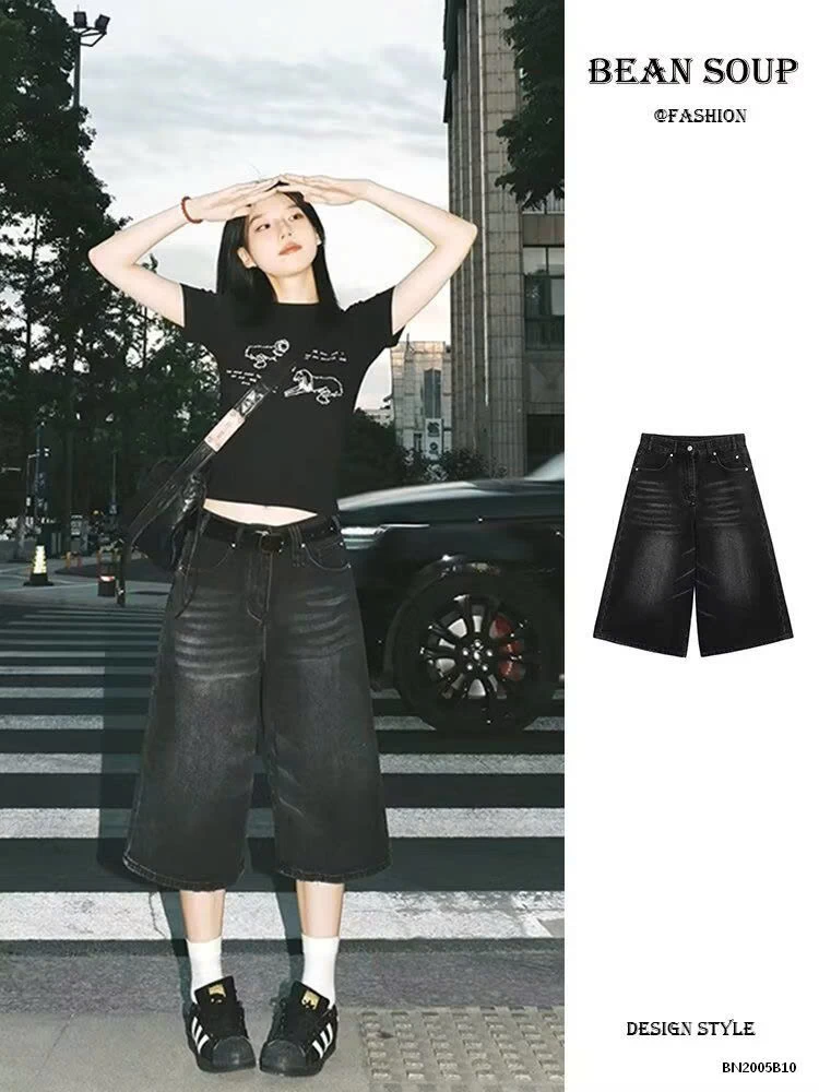 QUẦN JEAN LỬNG NỮ ĐEN