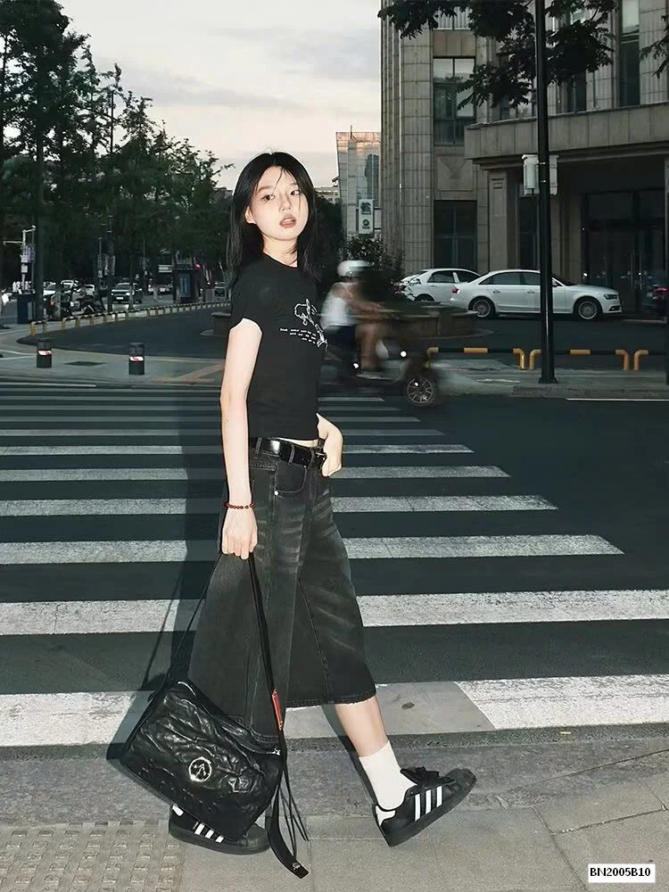 QUẦN JEAN LỬNG NỮ ĐEN