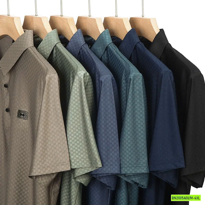 ÁO POLO TRUNG NIÊN HỌA TIẾT Ô VUÔNG