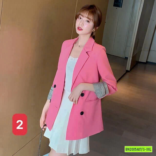 ÁO BLAZER TAY KẺ