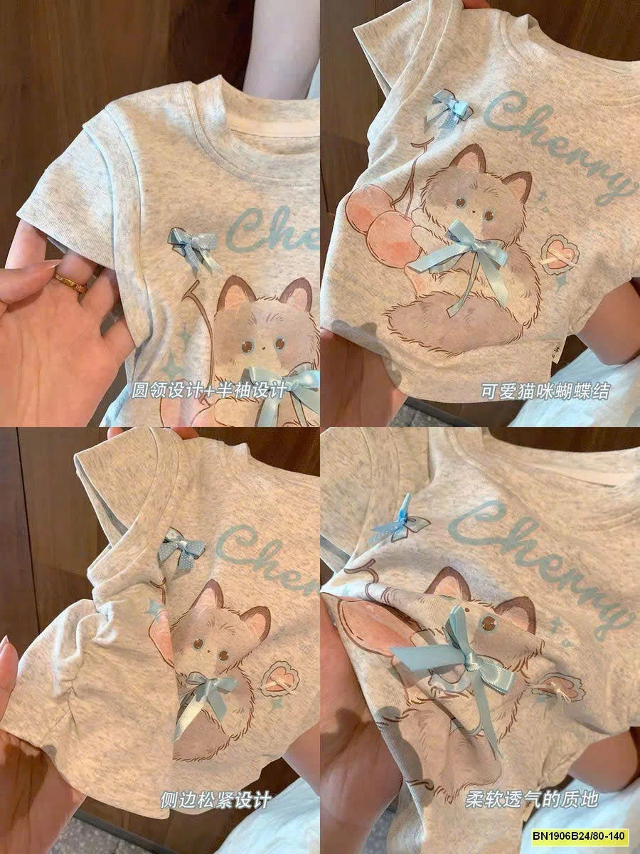 SET ÁO PHÔNG HỌA TIẾT MIX QUẦN KẺ NINGLI