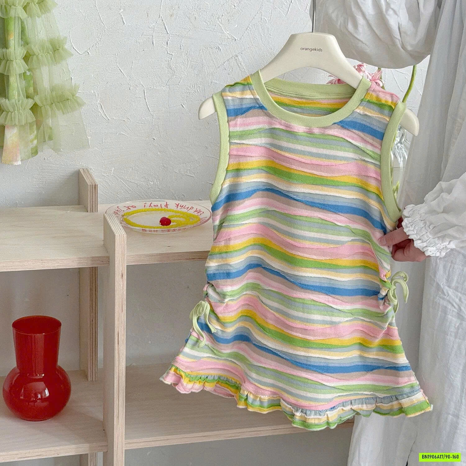 ĐẦM COTTON SẮC MÀU RÚT EO