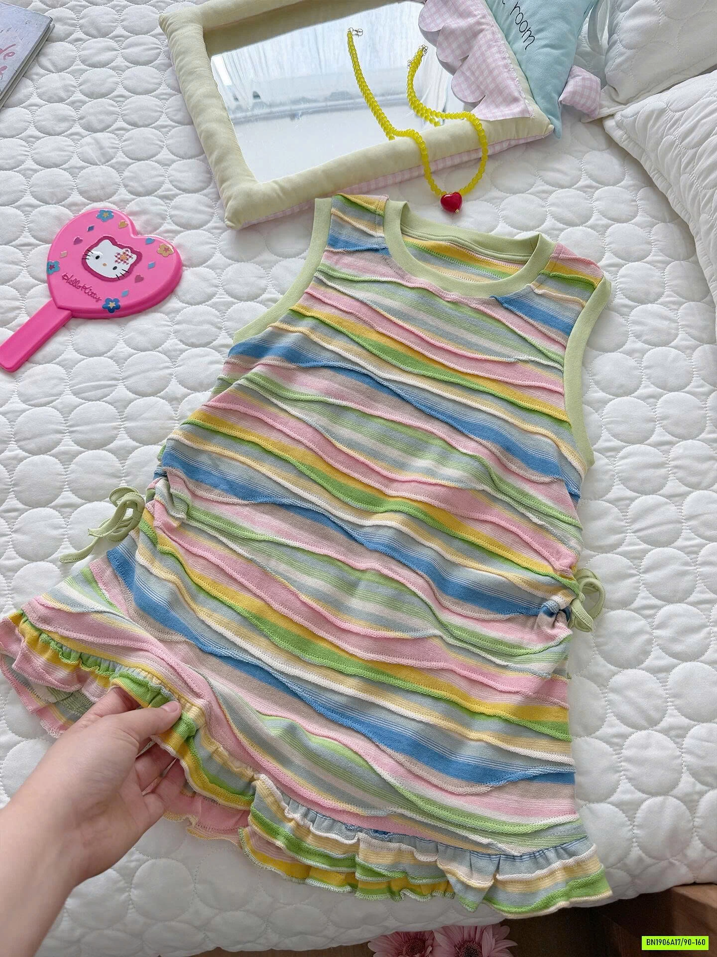 ĐẦM COTTON SẮC MÀU RÚT EO