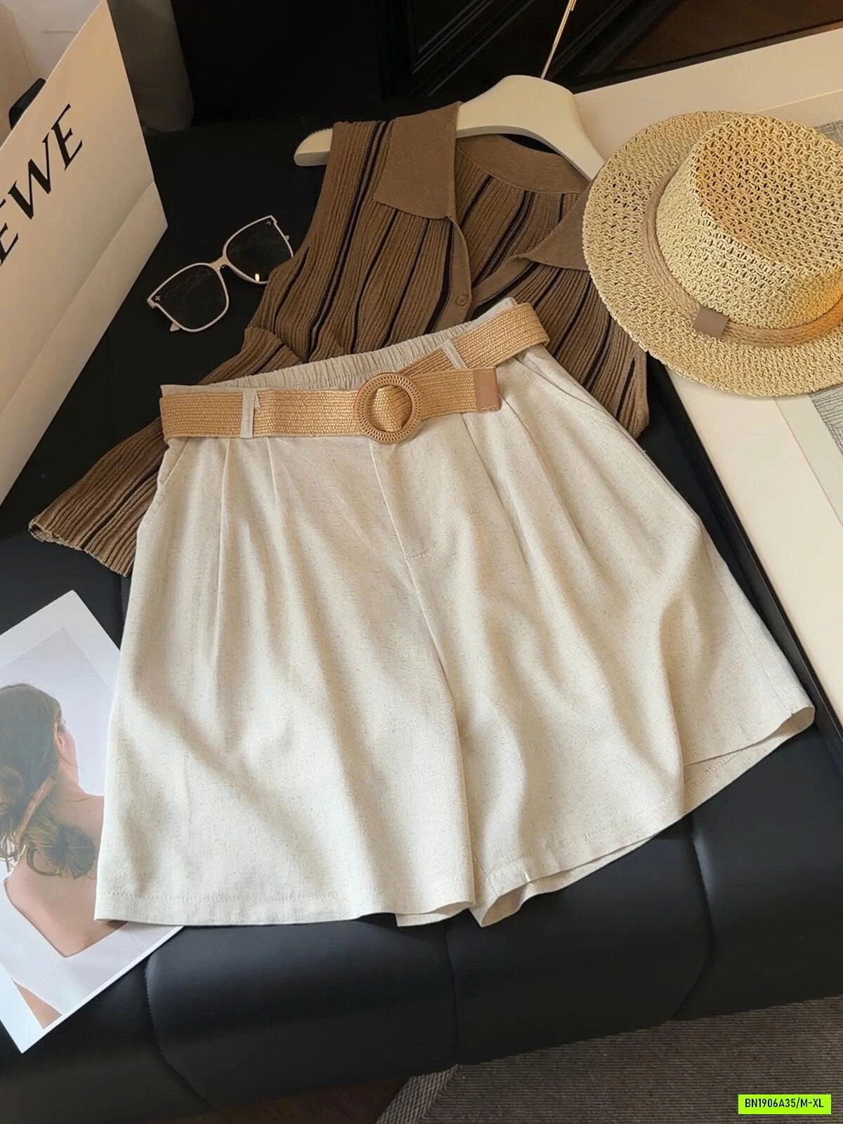 SHORT ĐŨI KÈM BELT NÂU ANNA