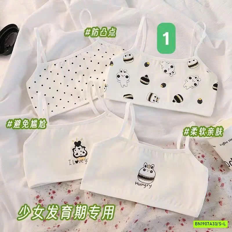 SET 4 ÁO LÓT CHO BÉ GÁI MỚI LỚN