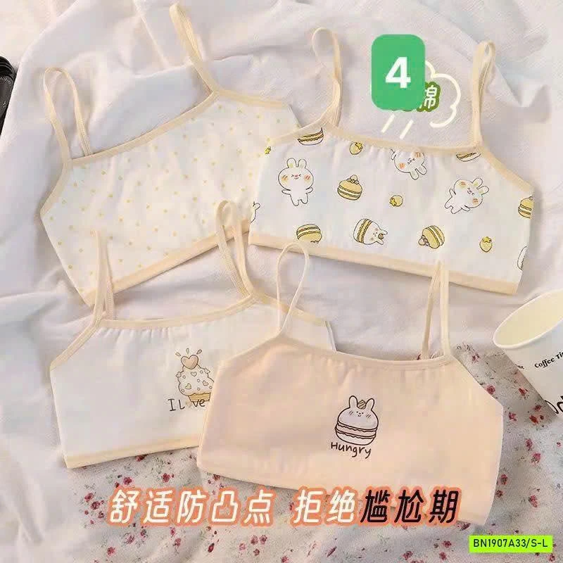 SET 4 ÁO LÓT CHO BÉ GÁI MỚI LỚN