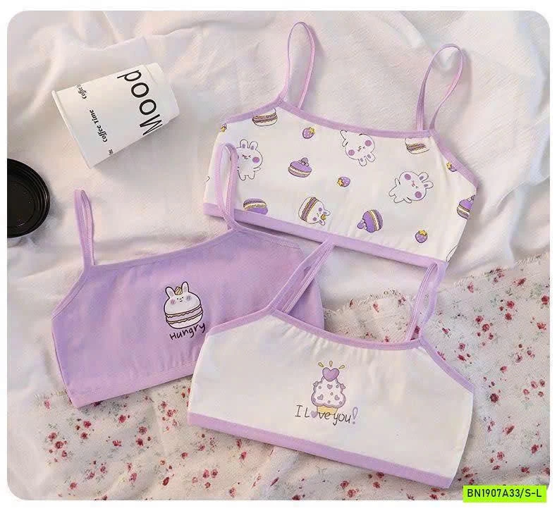 SET 4 ÁO LÓT CHO BÉ GÁI MỚI LỚN