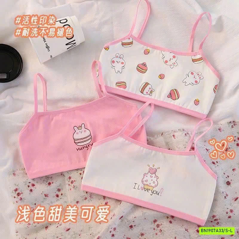 SET 4 ÁO LÓT CHO BÉ GÁI MỚI LỚN