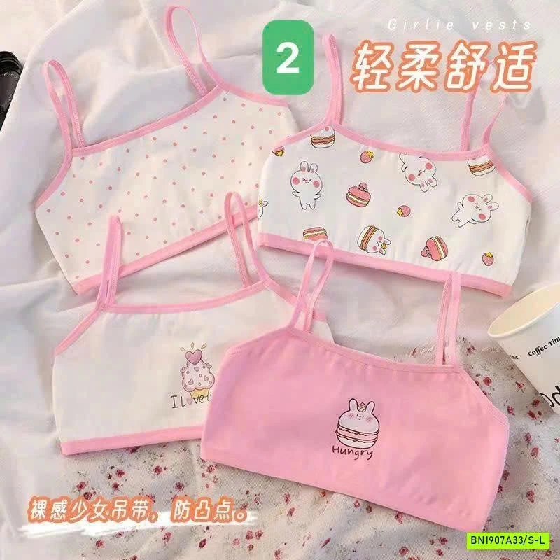 SET 4 ÁO LÓT CHO BÉ GÁI MỚI LỚN