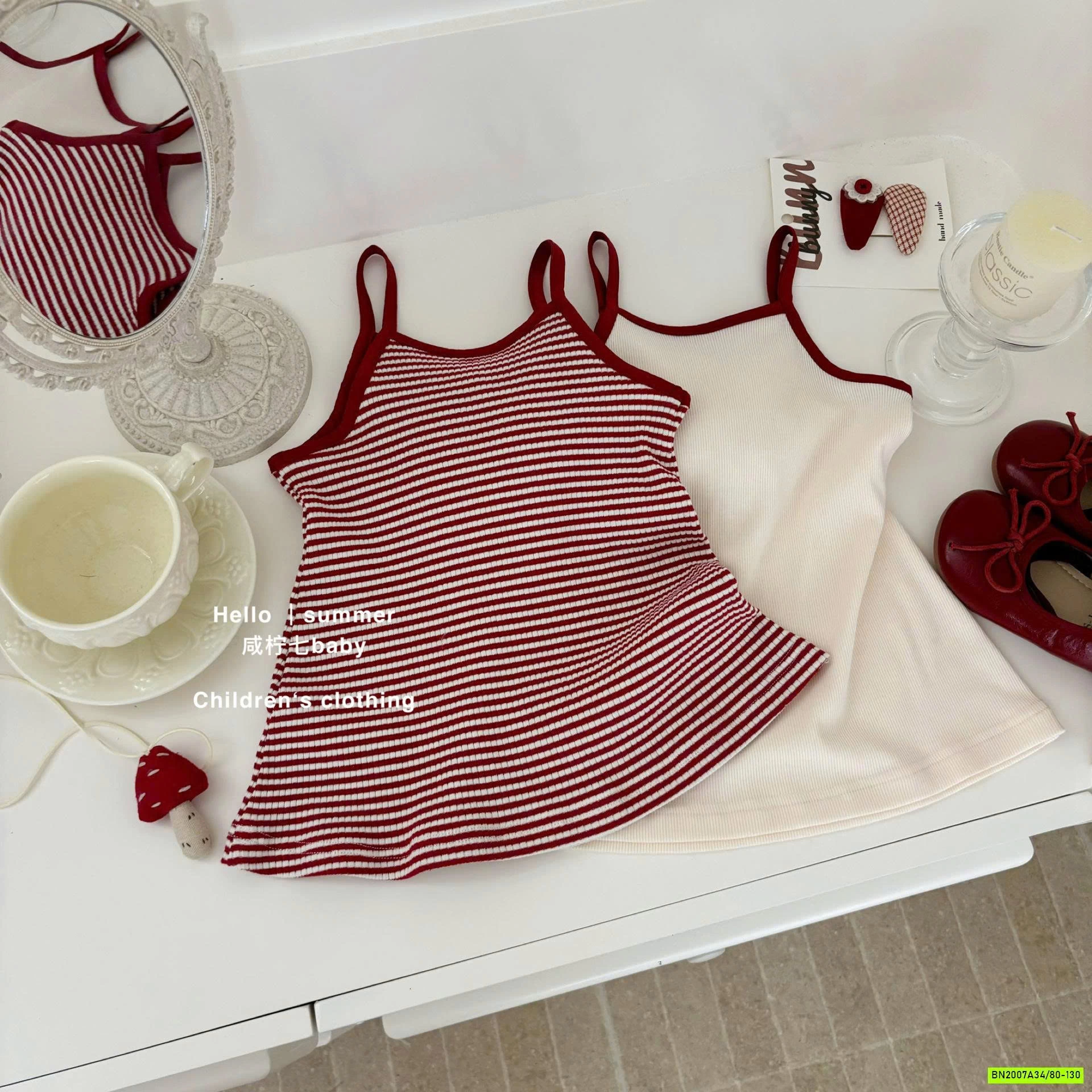 VÁY 2 DÂY GẮN KITTY DỄ THƯƠNG