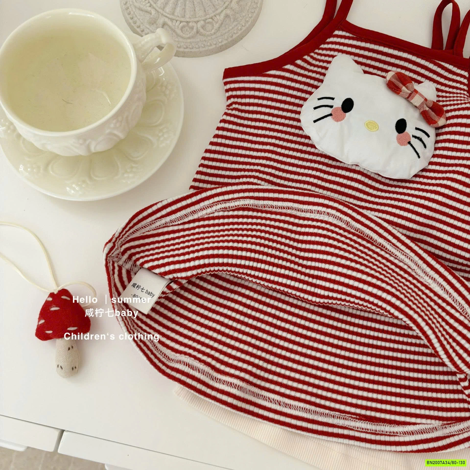 VÁY 2 DÂY GẮN KITTY DỄ THƯƠNG