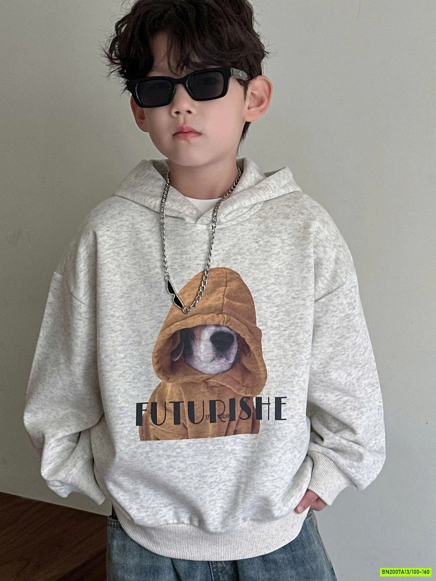 HOODIE GẤU XÁM MUỐI TIÊU