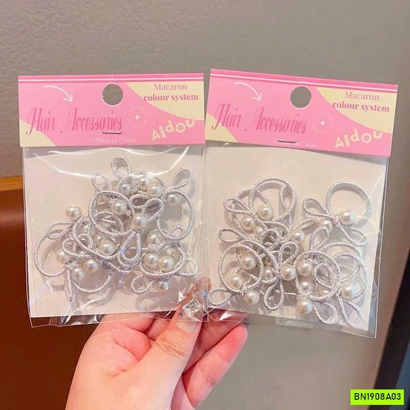 SÉT 20 CHUN BUỘC TÓC NƠ BẠC